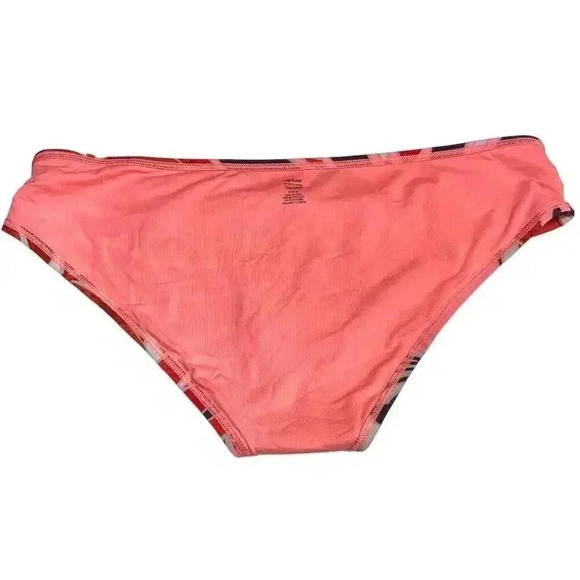 Aerie Women M Tropical Floral Pushup Halter Hipster Bikini Swimsuit Orange Multi - Picture 11 of 12